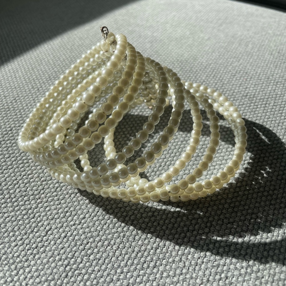Faux Pearl Beads Wrap Bracelet